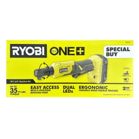 18-Volt ONE  Cordless 3/8 in. 4-Position Ratchet w/ Battery & Charger