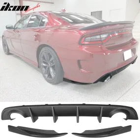 2015-2023 Dodge Charger Rear Bumper Diffuser   V2 Side Aprons Lip PP