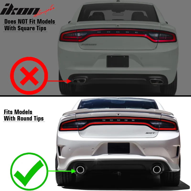 2015-2023 Dodge Charger SRT V3 Rear Diffuser with Reflective Tape PP