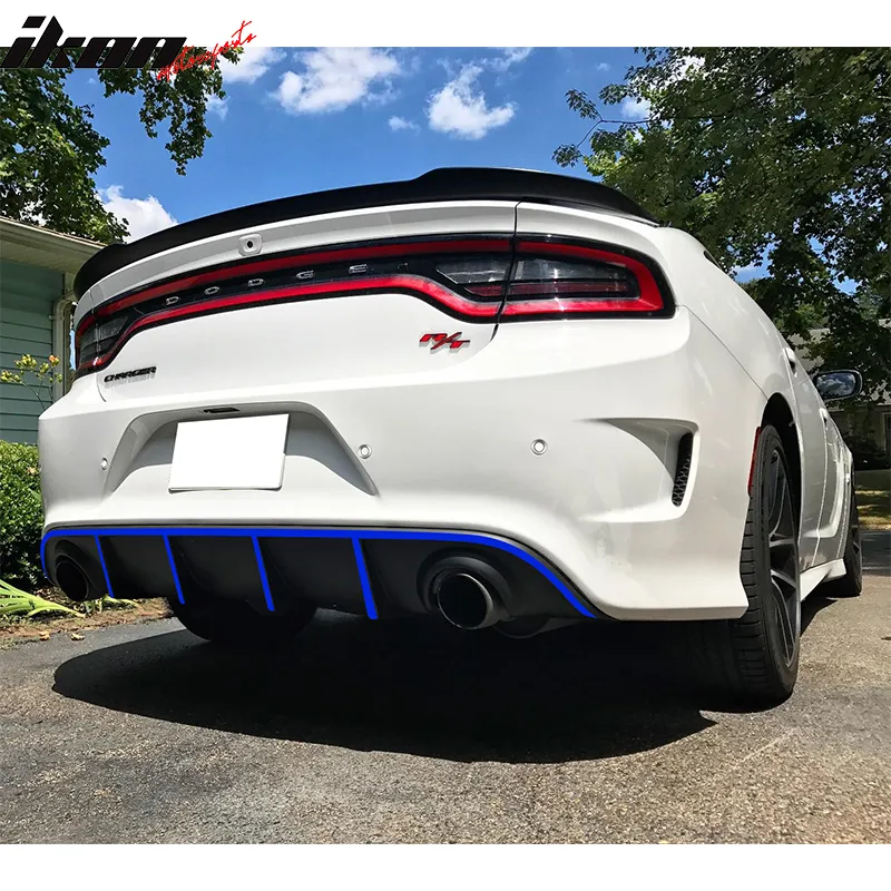 2015-2023 Dodge Charger SRT V3 Rear Diffuser with Reflective Tape PP