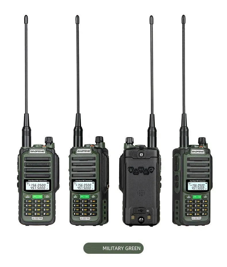 2023 Baofeng UV S22 PRO V2 IP68 Waterproof 10W Power Walkie Talkie Type-C Charger FM Radio UHF VHF Long Range Upgrade UV-9R Plus