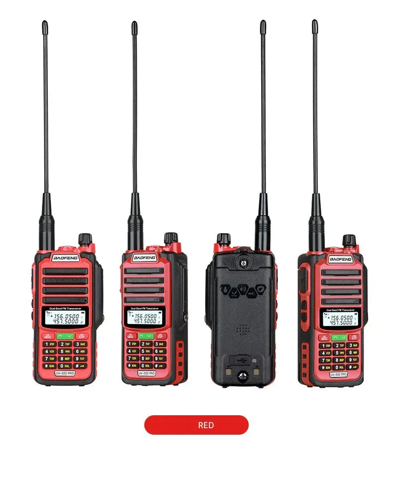 2023 Baofeng UV S22 PRO V2 IP68 Waterproof 10W Power Walkie Talkie Type-C Charger FM Radio UHF VHF Long Range Upgrade UV-9R Plus