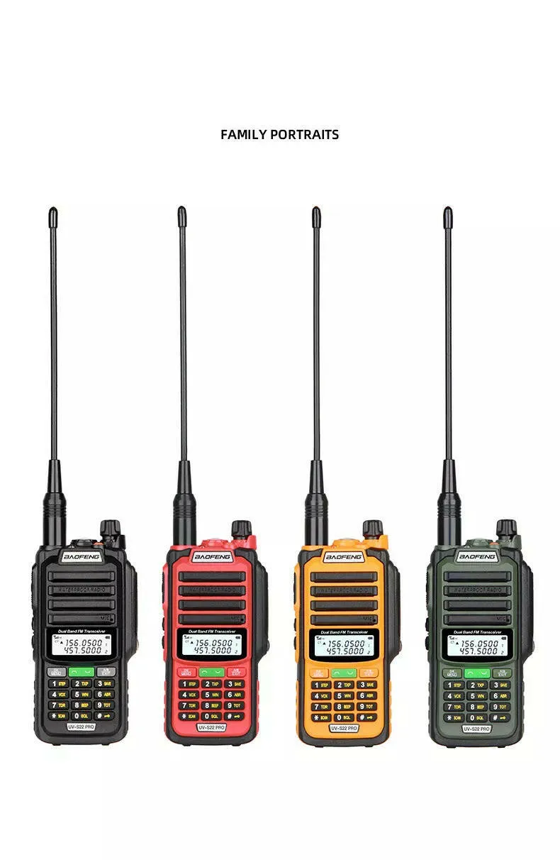 2023 Baofeng UV-S22 Pro Walkie Talkie Waterproof IP68 Type-c Charger Powerful UHF VHF Long Range Ham CB Radio Upgrade UV-9R Plus