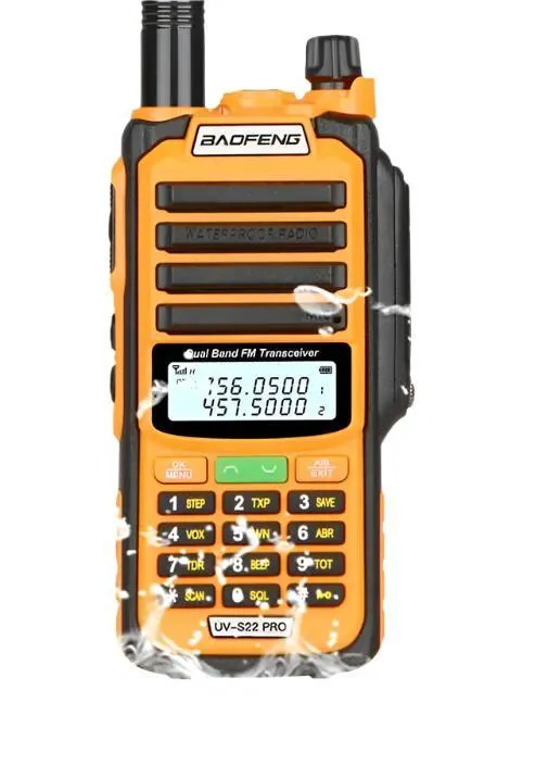 2023 Baofeng UV-S22 Pro Walkie Talkie Waterproof IP68 Type-c Charger Powerful UHF VHF Long Range Ham CB Radio Upgrade UV-9R Plus