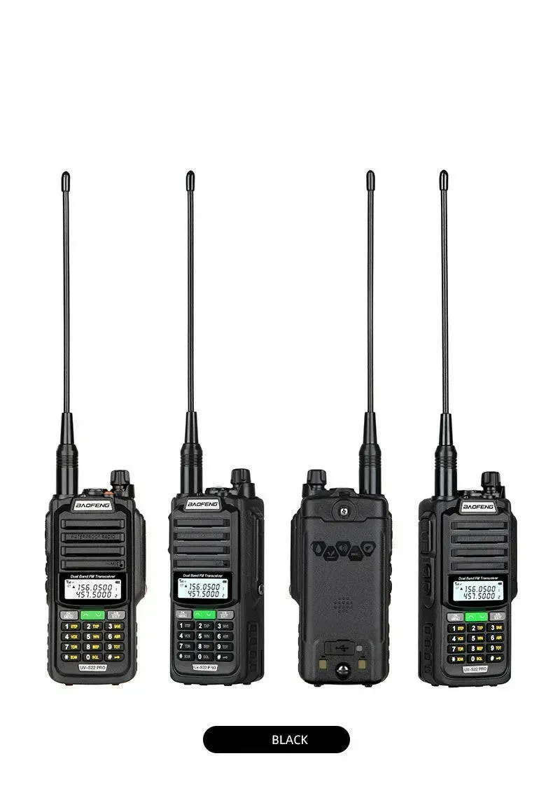 2023 Baofeng UV-S22 Pro Walkie Talkie Waterproof IP68 Type-c Charger Powerful UHF VHF Long Range Ham CB Radio Upgrade UV-9R Plus