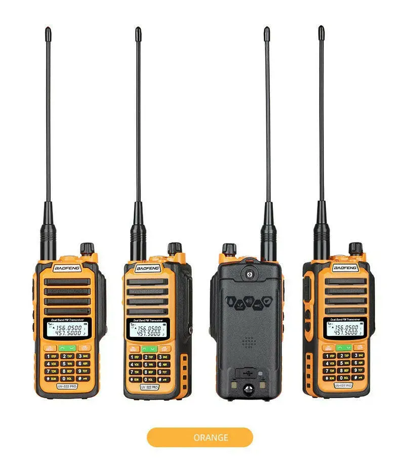 2023 Baofeng UV-S22 Pro Walkie Talkie Waterproof IP68 Type-c Charger Powerful UHF VHF Long Range Ham CB Radio Upgrade UV-9R Plus