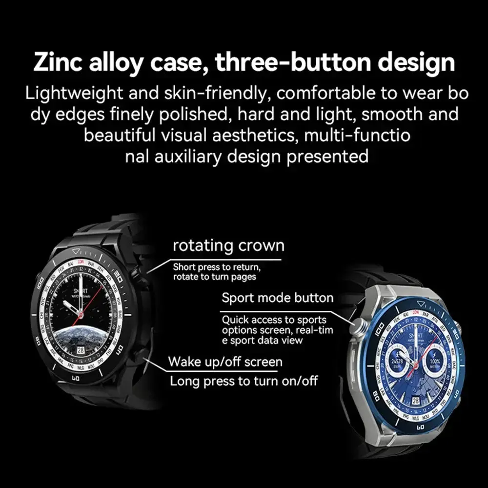 2024 New GPS Smartwatch Bluetooth Call Message Reminder Heart Rate Monitor Sports Smartwatch Men Women Android IOS Watch Gift