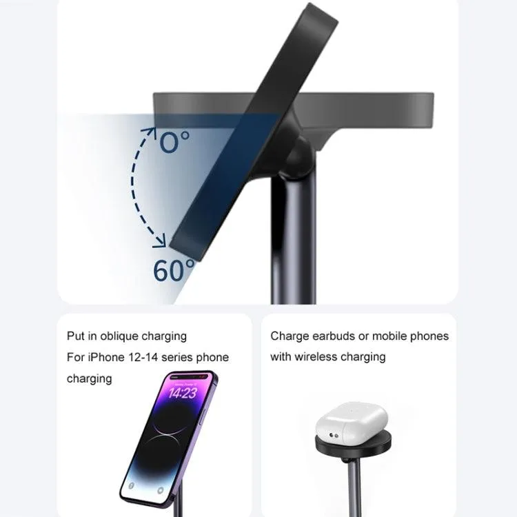 3-in-1 Magnetic Wireless Charging Station with Phone Holder