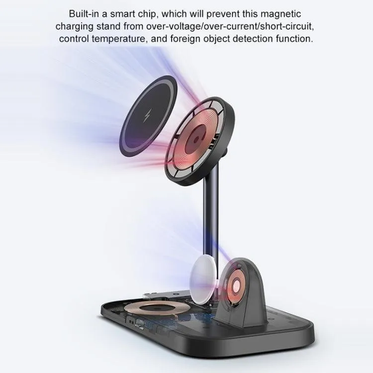 3-in-1 Magnetic Wireless Charging Station with Phone Holder