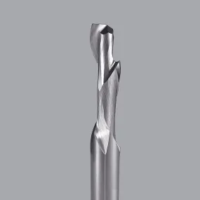 60-167MW, 0.5" Dia, 1.125" LOC, 0.5" Shank Dia, 3" OAL, 1 Flute Max Wear Compression Router Bit