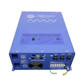 AIMS Power 4000 Watt 24 Volt Pure Sine Inverter Charger | Split Phase 120/240VAC Output