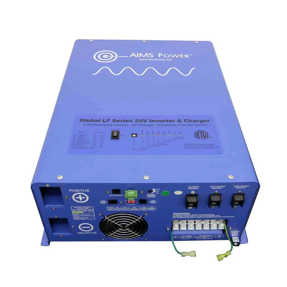 Aims Power - 4000 Watt Pure Sine Inverter Charger ETL Listed to UL 458 - 24 VDC 120 VAC 50/60Hz - PICOGLF4024120UL