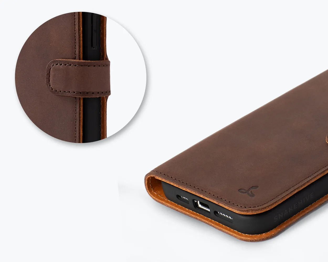 Apple iPhone 15 Pro Max - Vintage Leather Wallet