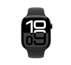 Apple Watch Series 10 GPS, 42 mm Jet Black Aluminium Case with Black Sport Band – MWWF3 (M/L)