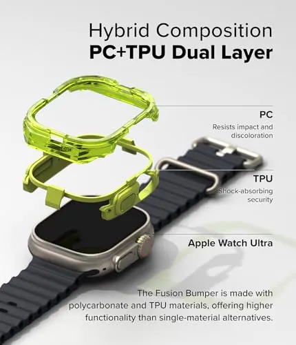 Apple Watch Ultra 2/1 Fusion Bumper Double-Layer Case  - Neon Green