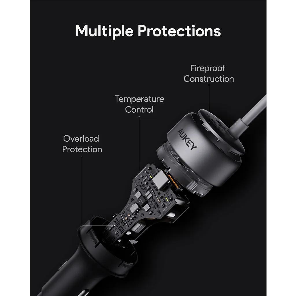 Aukey CC-P1 Pathfinder Mix 3 66W Fast Charging Car Charger