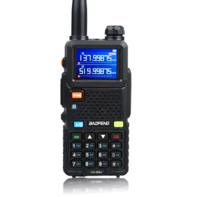 Baofeng UV-5RH 7W UHF (400-480MHz) VHF (136-174MHz) Tri-Bands 999Ch Frequency Search Weather Forecast FM Walkie Talkie