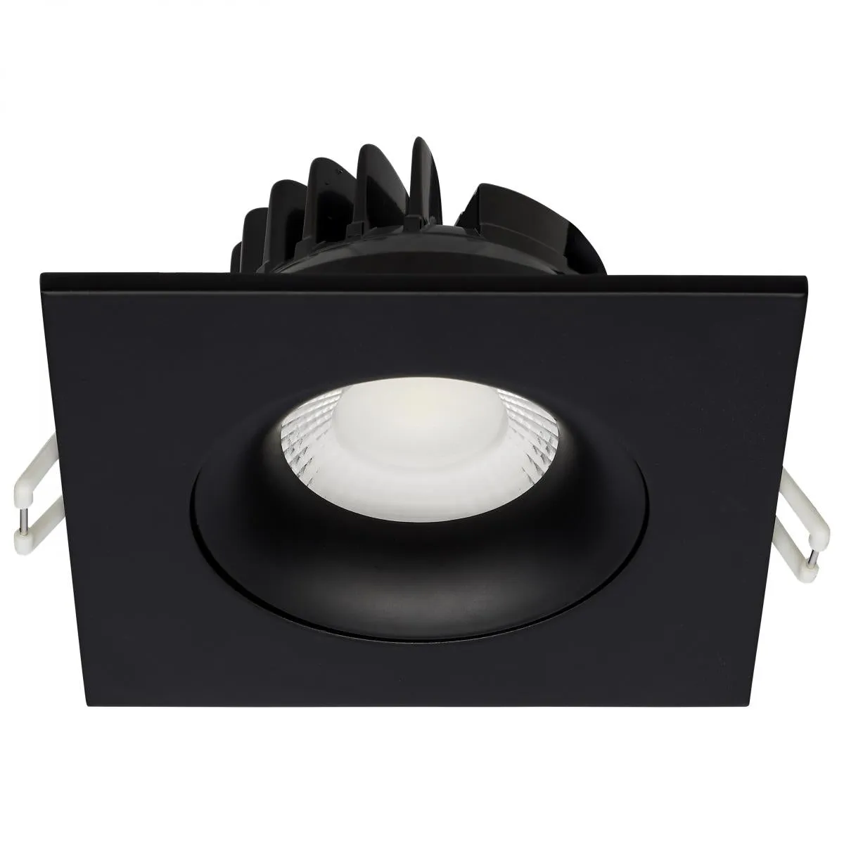 Black 12 Watt LED Direct Wire Downlight; Gimbaled; 3.5 Inch; CCT Selectable