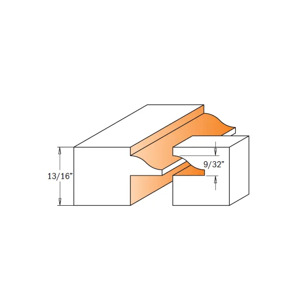 CMT 3 Piece Glass Panel Carbide Tipped Router Bit Set