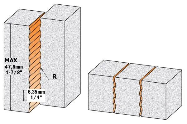 CMT 881.531.11 - Solid Surface Wavy Joint Bit