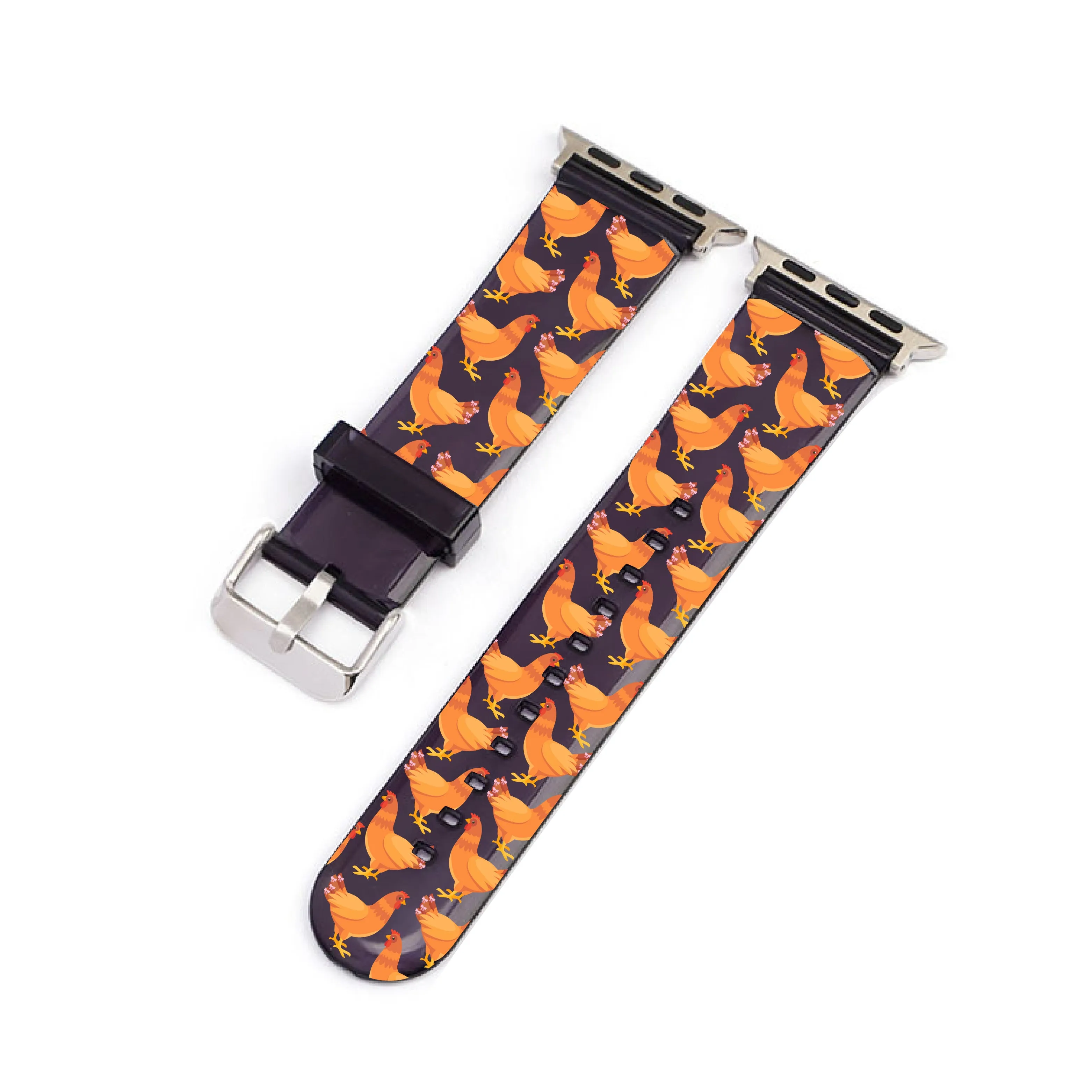 Coquette Chickens Black Smartwatch Strap