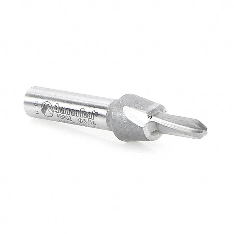 Core Box Router Bit | 3⁄32 Radius x 3⁄16 Dia x 1⁄2 x 1⁄4"Shank | 45902 | 738685859025