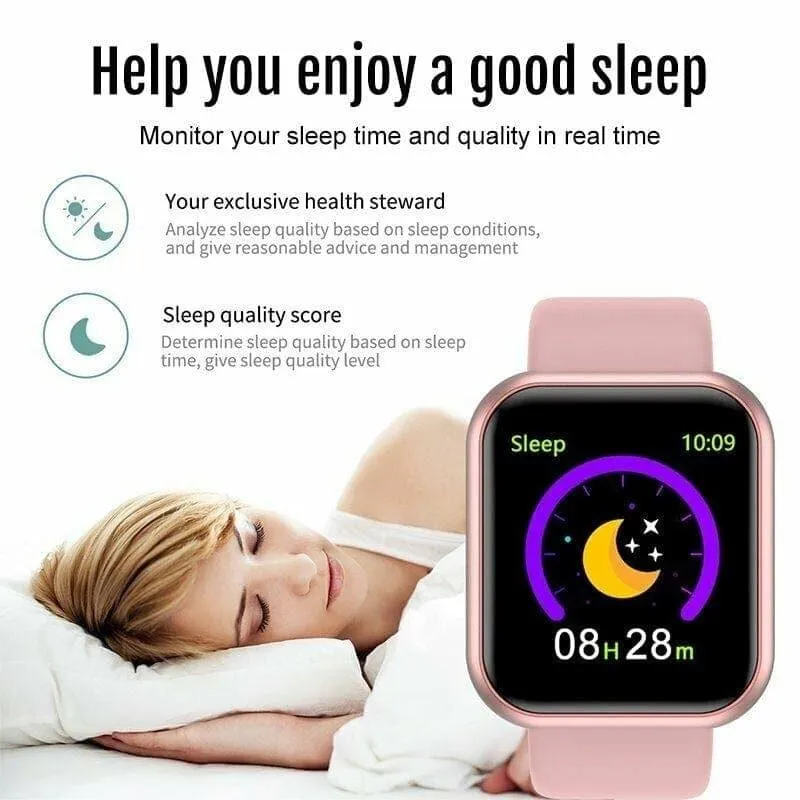 D20 Smart Watch Men Sport Fitness Tracker Blood Pressure  Heart Rate  Monitor Y68 Women Bracelet For Android IOS Xiaomi Kids