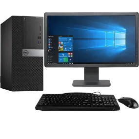 Dell OptiPlex 7050 Intel i5, 7th Gen Tower PC with 20" Monitor