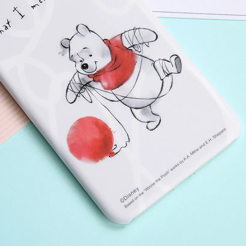 Disney Winnie-the-Pooh Ink Wash Painting PC Cover Case for Apple iPhone SE/8/7 & iPhone 8/7 Plus