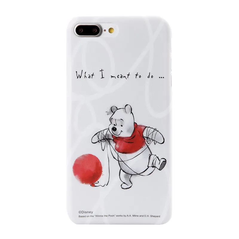 Disney Winnie-the-Pooh Ink Wash Painting PC Cover Case for Apple iPhone SE/8/7 & iPhone 8/7 Plus