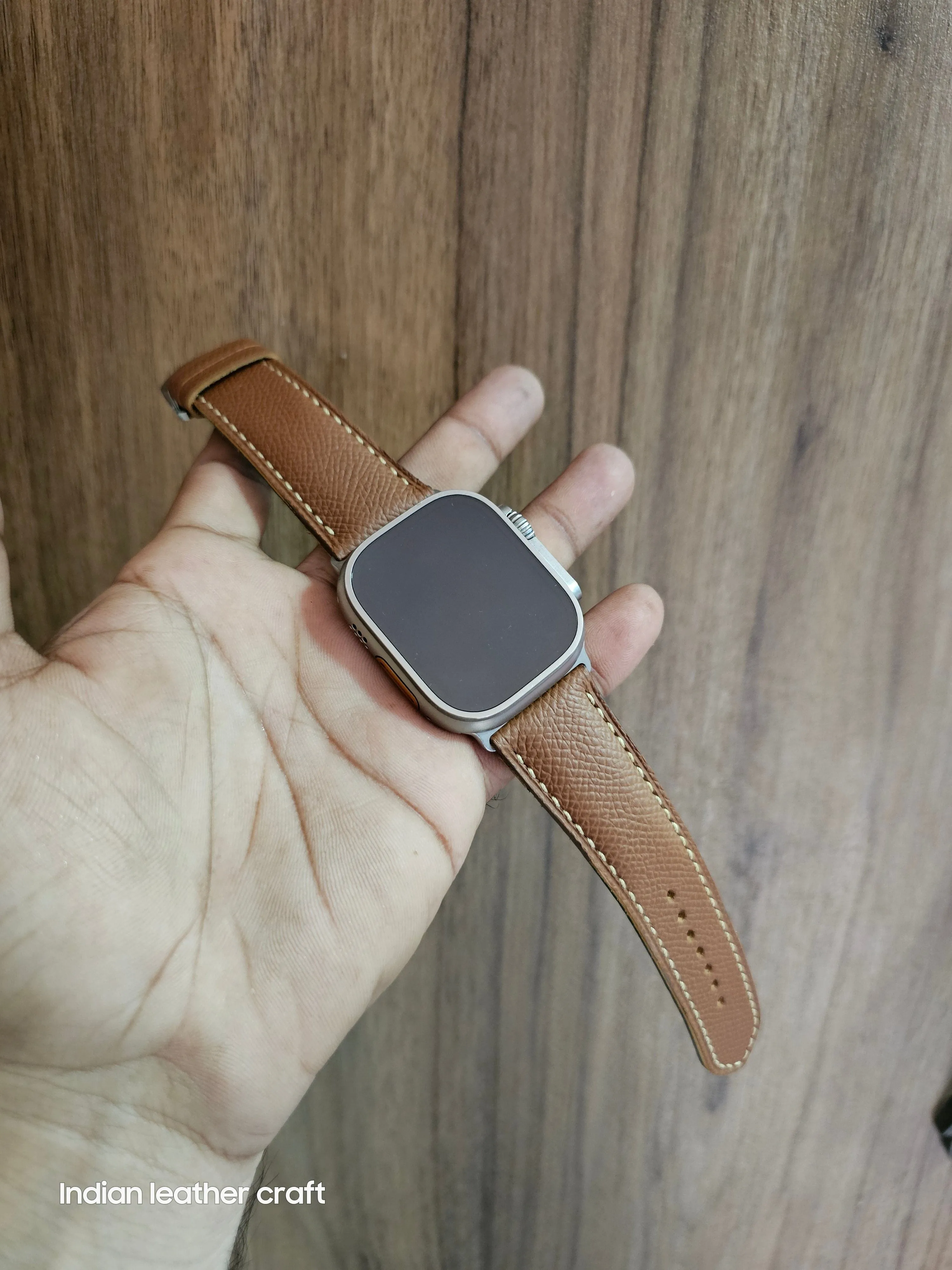 Epsom leather apple watch bands