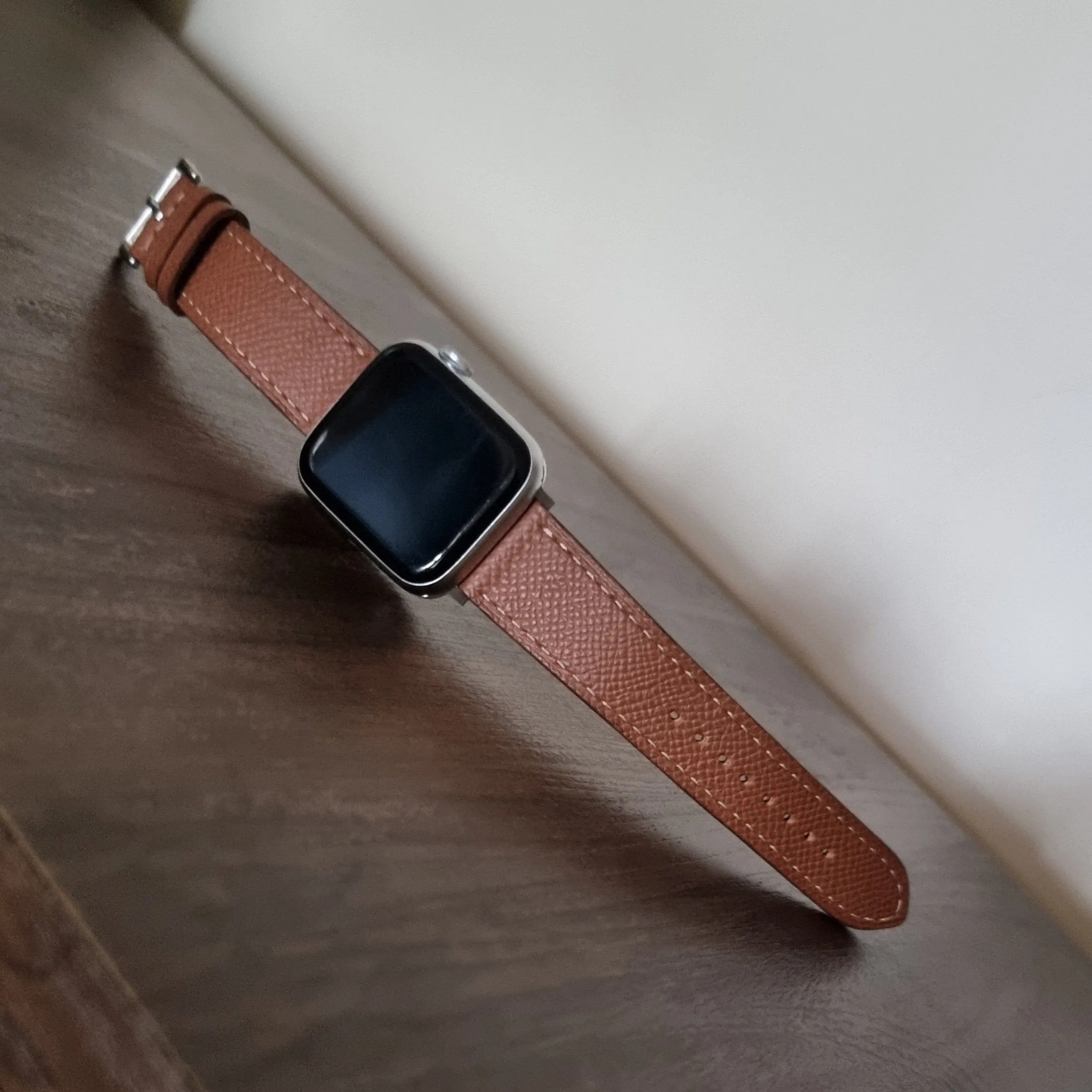 Epsom leather apple watch bands