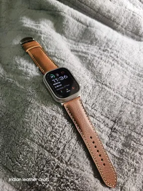 Epsom leather apple watch bands