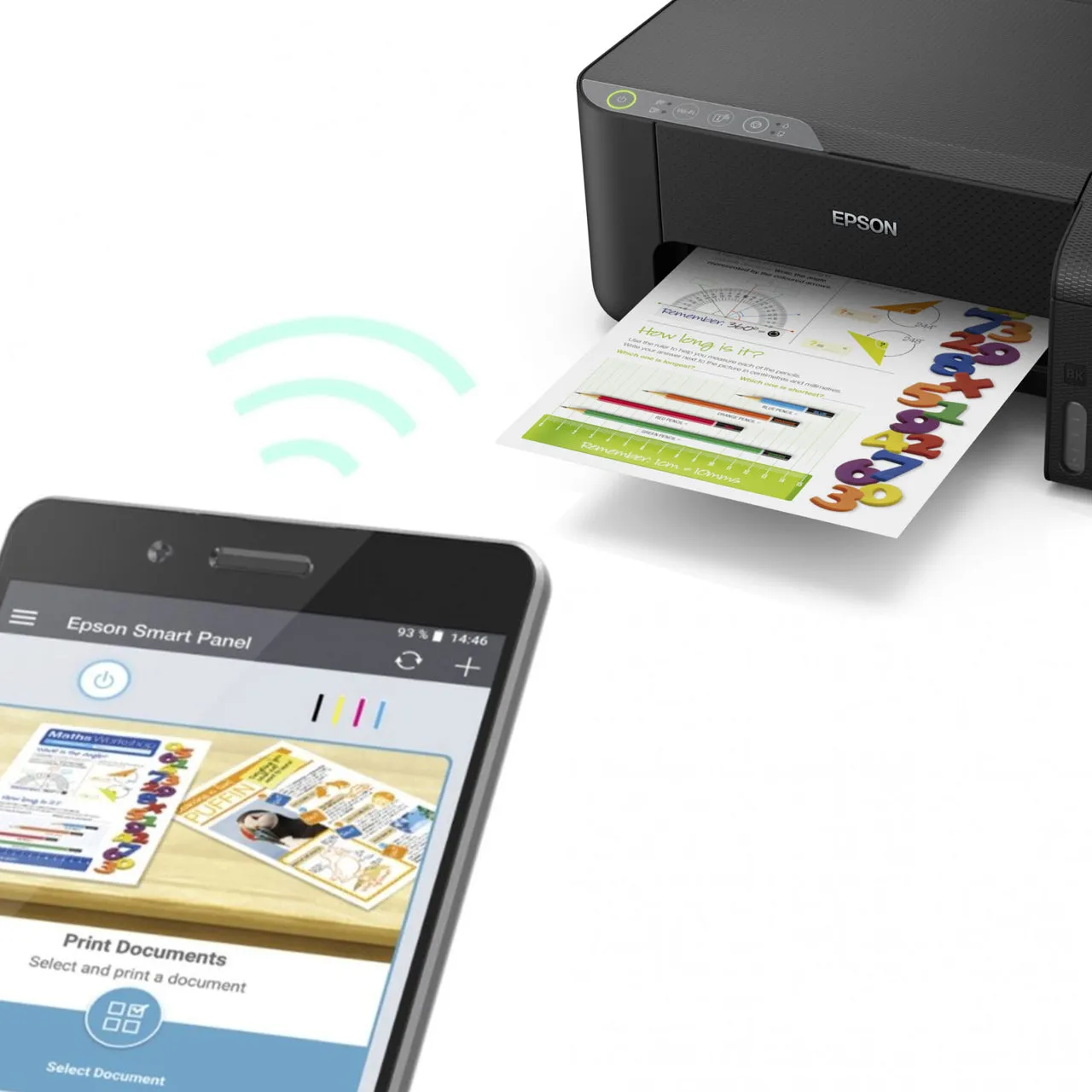 Epson EcoTank L1250 A4 Wi-Fi Ink Tank Printer Wireless Heat-Free with 5760 x 1440 dpi, 33ppm, Borderless Printing