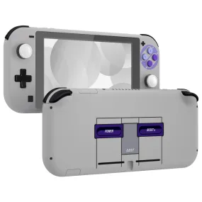 eXtremeRate Classic SNES Style DIY Replacement Shell for NS Switch Lite, NSL Handheld Controller Housing with Screen Protector, Custom Case Cover for NS Switch Lite - DLT138