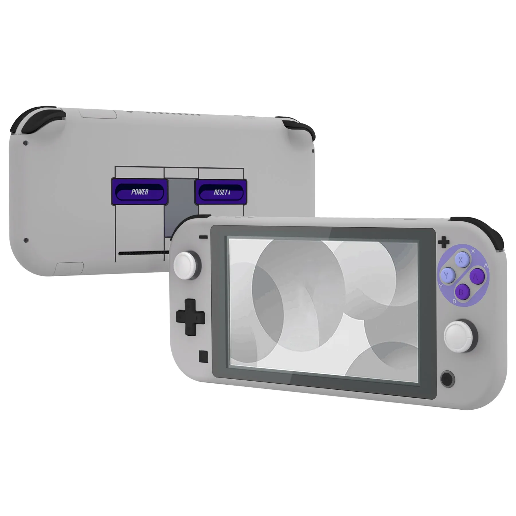 eXtremeRate Classic SNES Style DIY Replacement Shell for NS Switch Lite, NSL Handheld Controller Housing with Screen Protector, Custom Case Cover for NS Switch Lite - DLT138