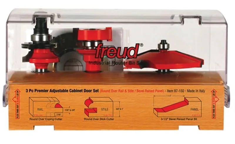 Freud 97-150 Bit Set, 1/2 in Dia Shank, Carbide :EA: QUANTITY: 1