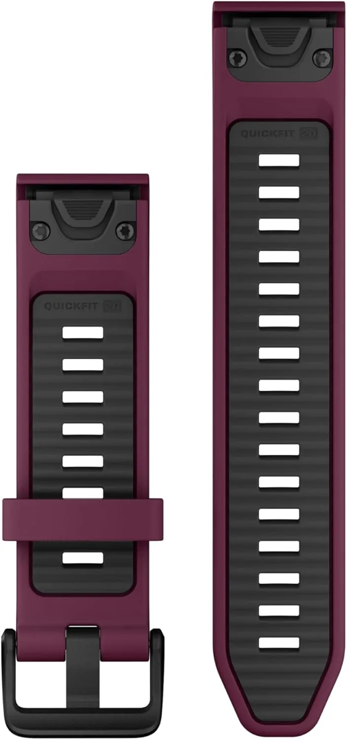 Garmin QuickFit 20 Watch Bands Merlot/Graphite Silicone (010-13391-04)