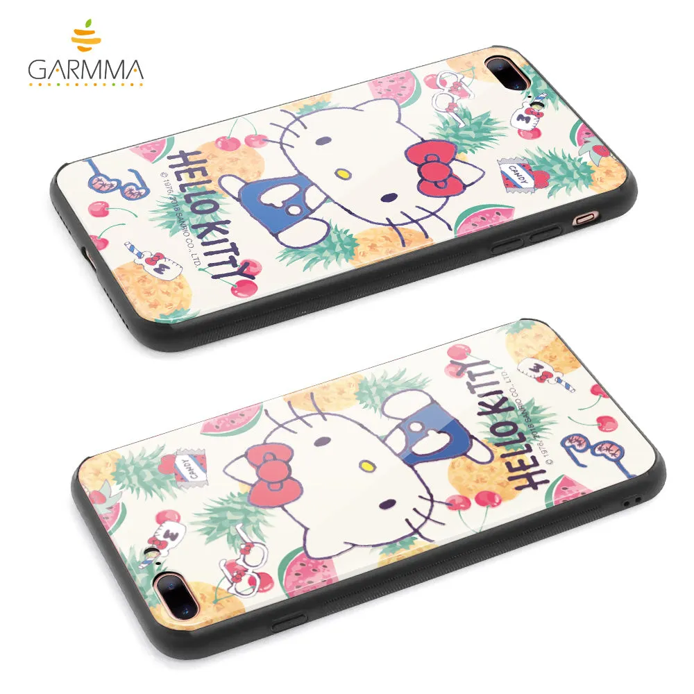 GARMMA Hello Kitty & Little Twin Stars & My Melody Tempered Glass Back Case Cover