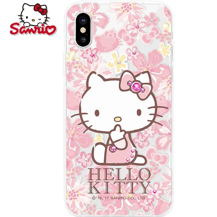 GARMMA Hello Kitty & My Melody & Little Twin Stars Swarovski Crystal Air Cushion Soft Back Case Cover