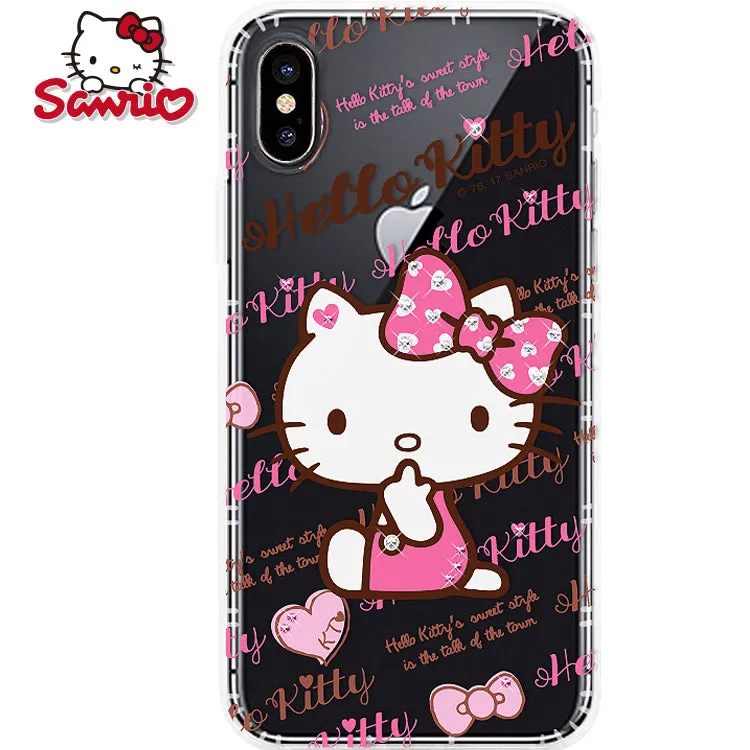 GARMMA Hello Kitty & My Melody & Little Twin Stars Swarovski Crystal Air Cushion Soft Back Case Cover