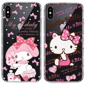 GARMMA Hello Kitty & My Melody & Little Twin Stars Swarovski Crystal Air Cushion Soft Back Case Cover