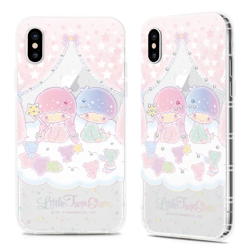 GARMMA Hello Kitty & My Melody & Little Twin Stars Swarovski Crystal Air Cushion Soft Back Case Cover