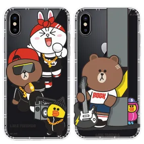 GARMMA Line Friends Air Cushion Transparent TPU Soft Back Case Cover for Apple iPhone