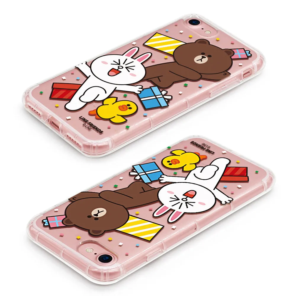 GARMMA Line Friends Air Cushion Transparent TPU Soft Case for Apple iPhone