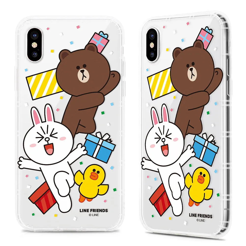 GARMMA Line Friends Air Cushion Transparent TPU Soft Case for Apple iPhone