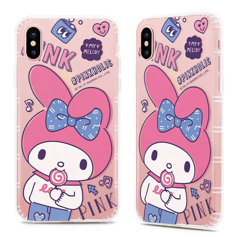 GARMMA Pinkholic Hello Kitty | My Melody Shockproof Air Cushion Transparent TPU Soft Back Cover Case