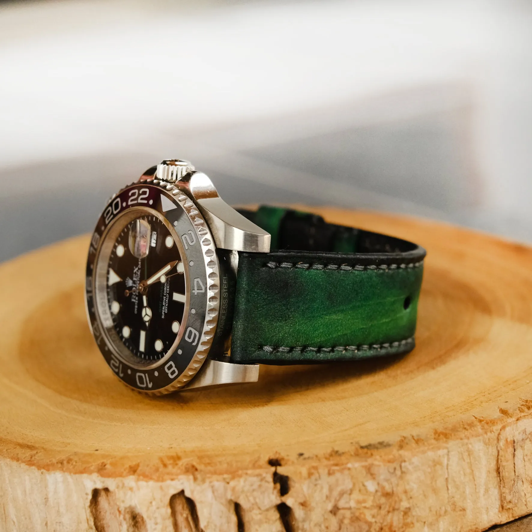 Green Leather Rolex Straps