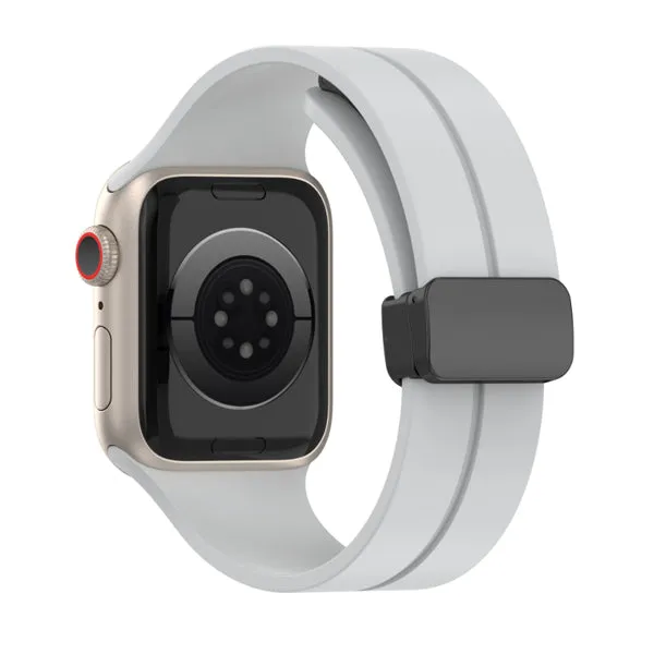 Grey Magnetic Buckle Silicone Apple Watch Band 灰色磁吸扣矽膠 Apple 錶帶 KCWATCH1246