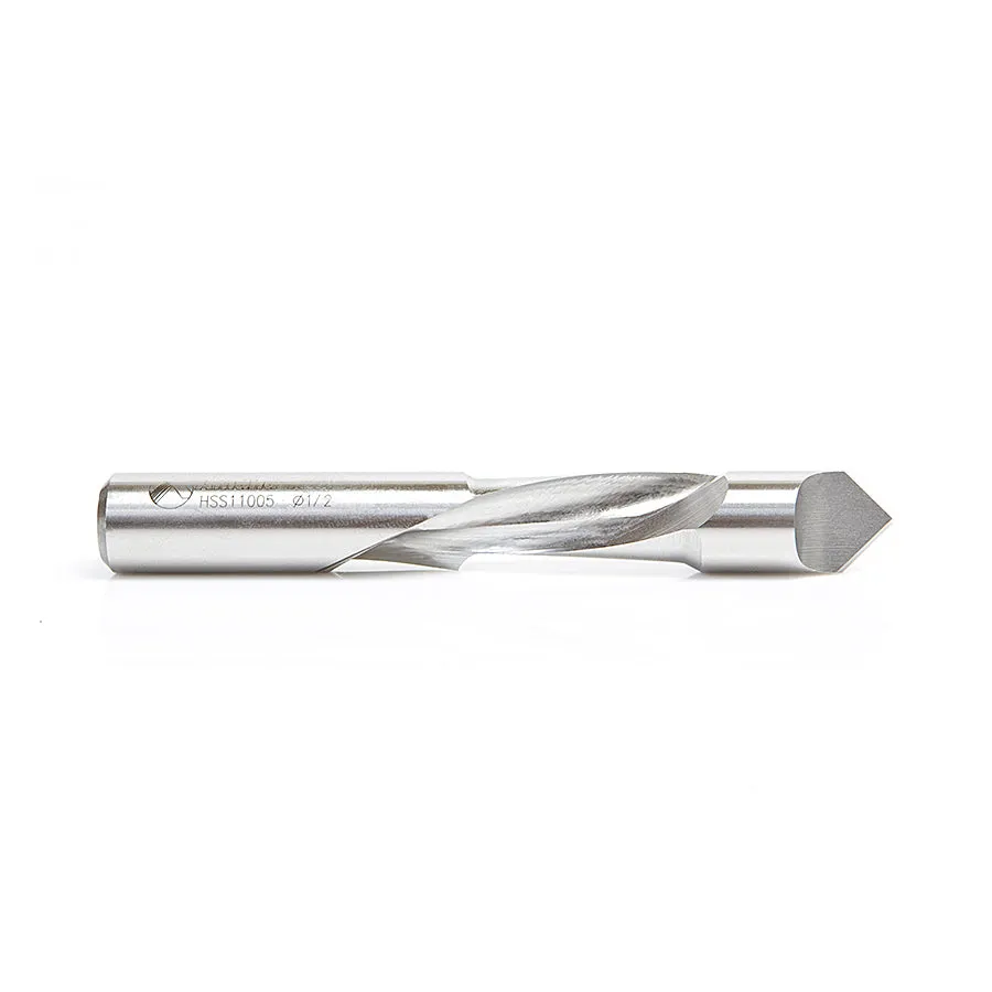 High Speed Steel Router Bit | 1⁄2 Dia x 1 x 1⁄2"Shank Spiral | HSS11005 | 738685110058